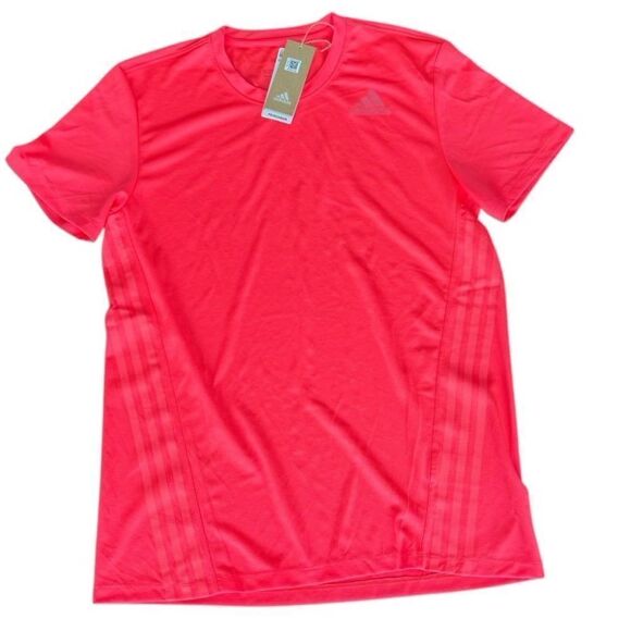 Adidas Aero 3S Tee Signal Pink Large NWT - Picture 1 of 7